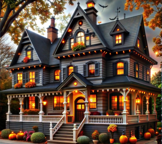 Spooky Halloween House Clipart