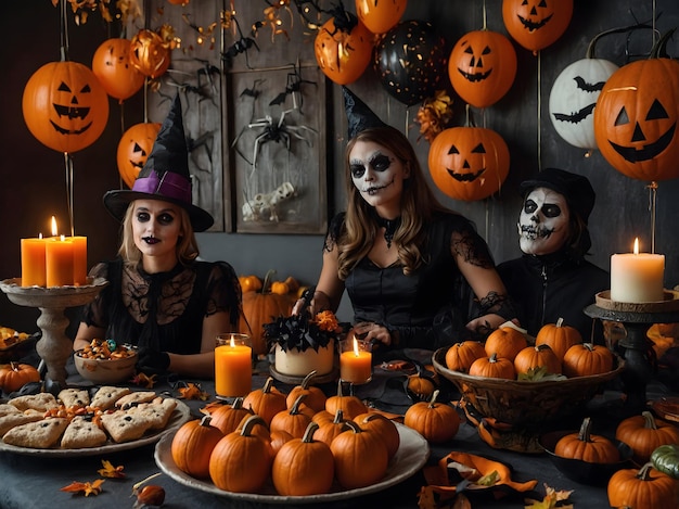 Spooky Halloween Night Scene Collection