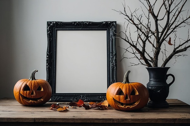 Spooky Halloween Photo Frame Mockup