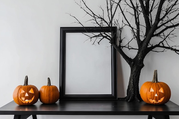 Spooky Halloween Photo Frame Mockup