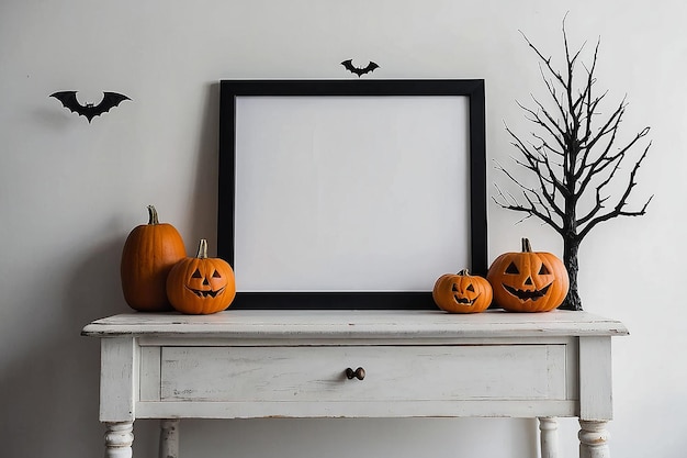 Spooky Halloween Photo Frame Mockup