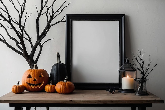 Spooky Halloween Photo Frame Mockup