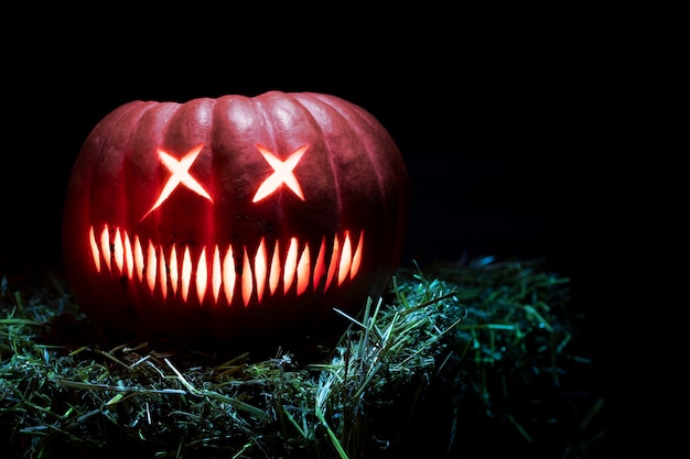 Spooky halloween pumpkin carving