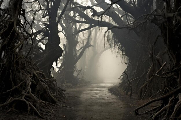 Spooky Haunted Forest Path