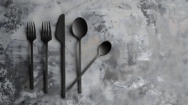 a spoon and spoon are on a table with a gray background