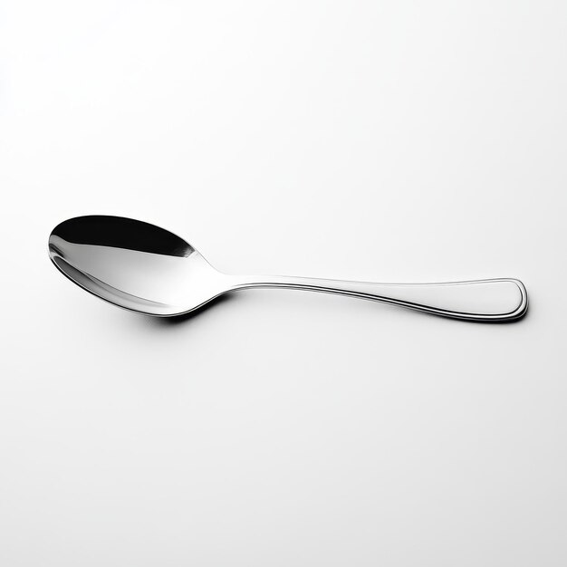 Photo a spoon with a black handle on it that says  silver