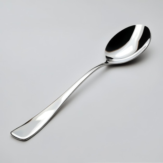 Photo a spoon with a black spot on it that says  silver