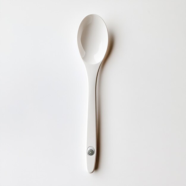 Photo a spoon with a button on it that says quot o quot