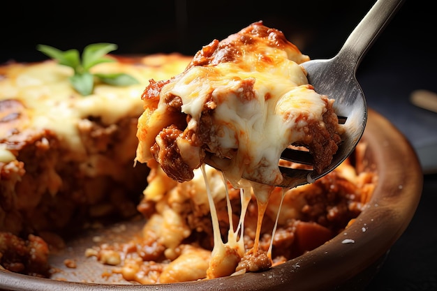 Spoonful of Baked Lasagna Perfection