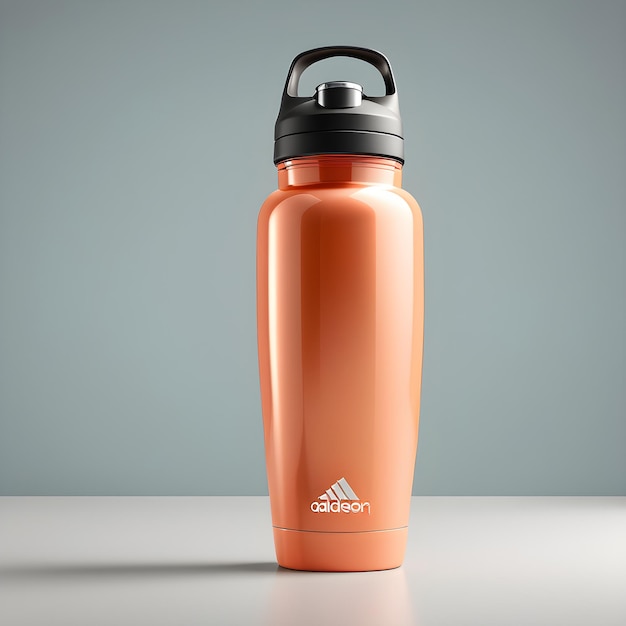 Sport Bottle For Water Isolated On Grey Background 3D Illustration