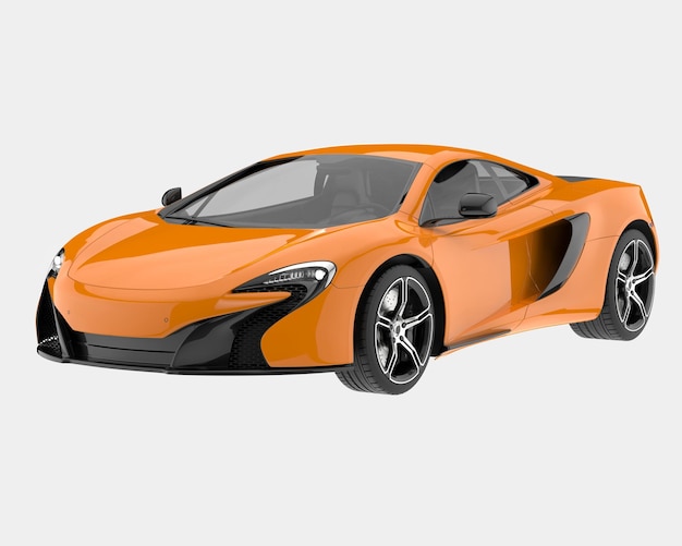 Sport car isolated on background 3d rendering illustration