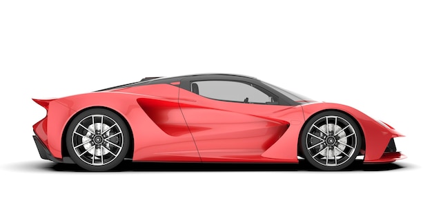 Sport car isolated on background 3d rendering illustration