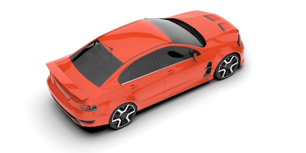 Sport car isolated on background 3d rendering illustration