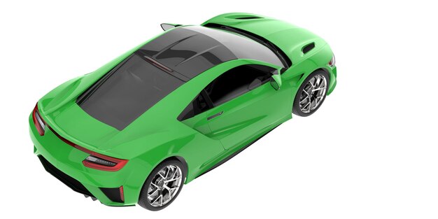 Sport car isolated on background 3d rendering illustration