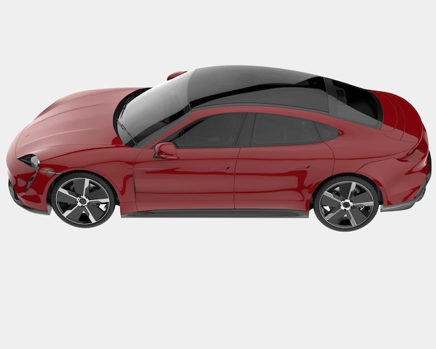 Sport car isolated on background 3d rendering illustration