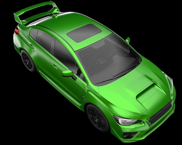 Sport car isolated on background 3d rendering illustration