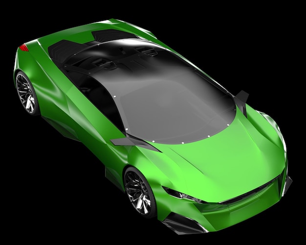 Sport car isolated on background 3d rendering illustration