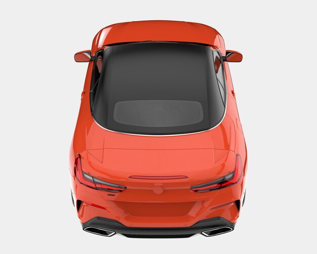 Sport car isolated on background 3d rendering illustration