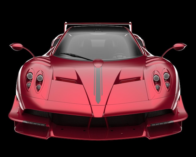 Sport car isolated on background 3d rendering illustration