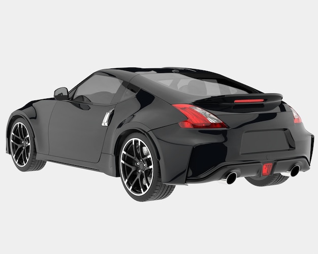 Sport car isolated on background 3d rendering illustration