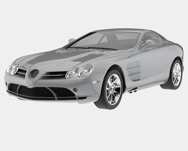 Sport car isolated on background 3d rendering illustration