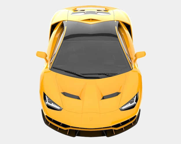 Sport car isolated on background 3d rendering illustration