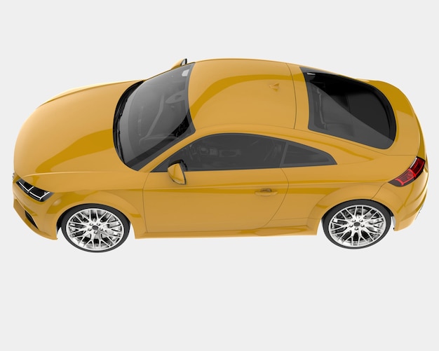 Sport car isolated on background 3d rendering illustration