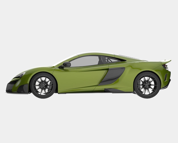 Sport car isolated on background 3d rendering illustration