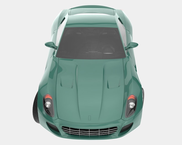 Sport car isolated on background 3d rendering illustration