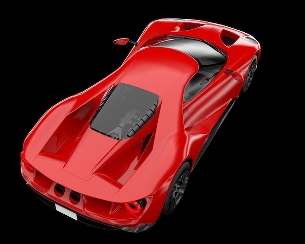 Sport car isolated on background 3d rendering illustration