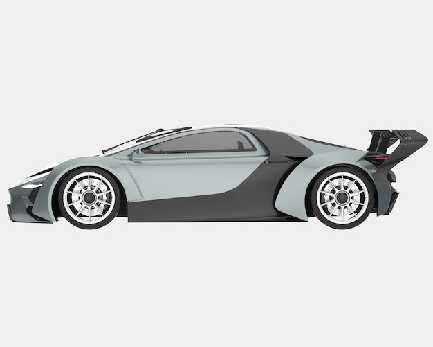 Sport car isolated on background 3d rendering illustration