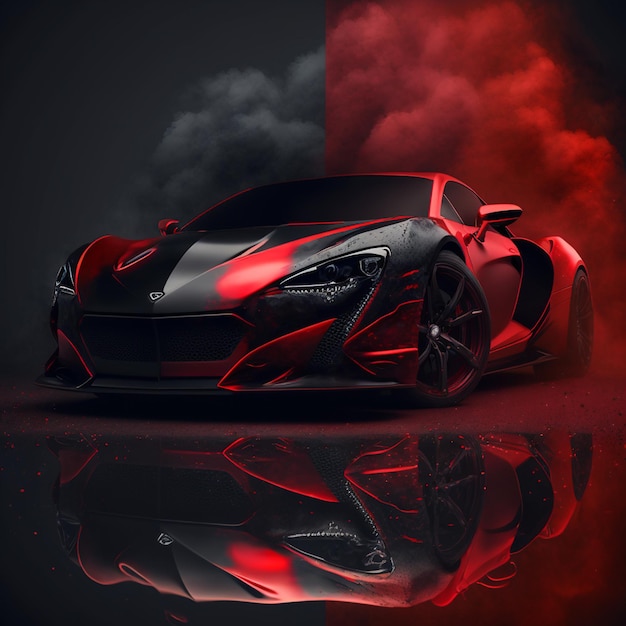 sport car wallpaper 3d render illustration images