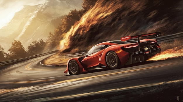 Sport car wallpaper illustration images