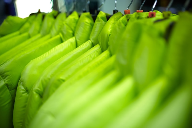 Sport and casual clothes on hangers in the shop.