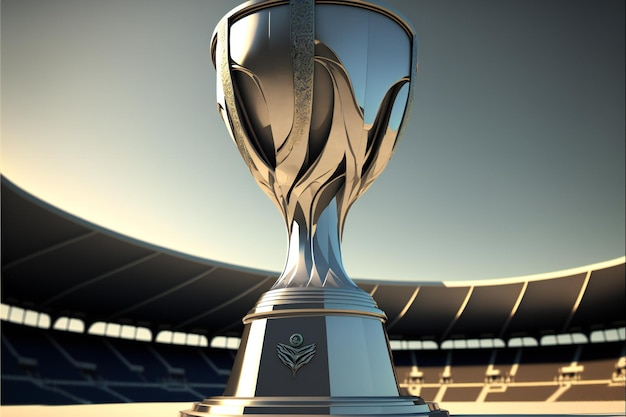 Sport cup digital illustration painting 3d rendering