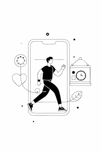 Photo sport and fitness tracker abstract vector illustration of health monitoring and activity tracking