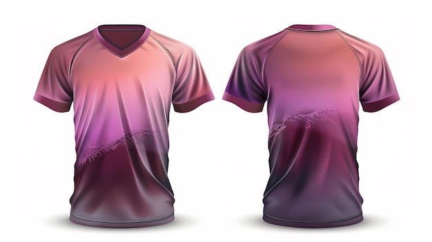 Photo sport jersey template in purple color theme suit