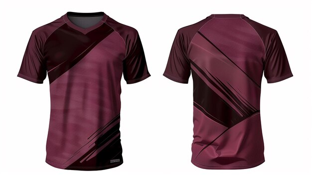 Photo sport jersey template in purple color theme suit