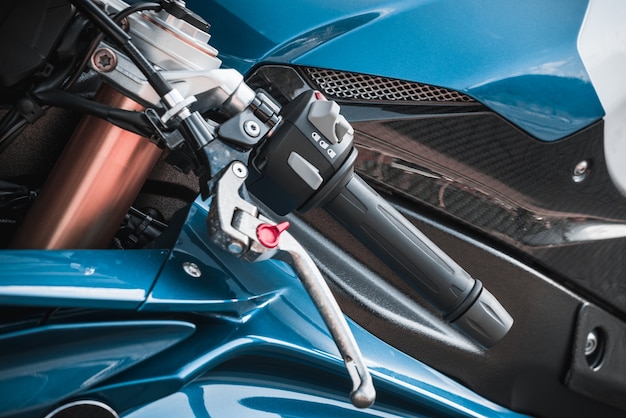 Sport motorcycle close up