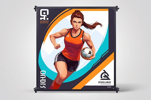 Photo sport square banner with photo