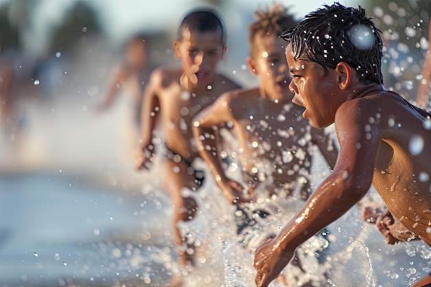 Sports action shots freezing a decisive moment in the heat of competition