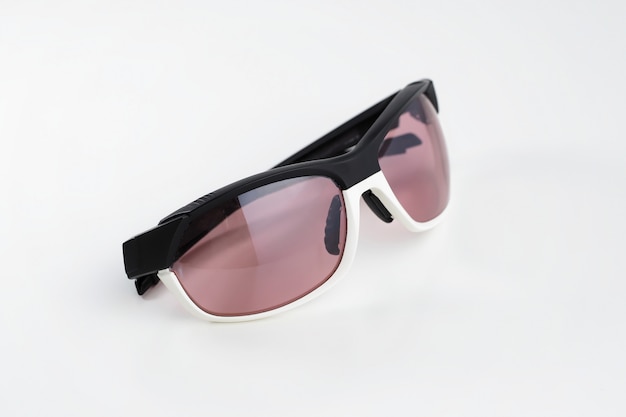 Sports bicycle sunglasses on a white background