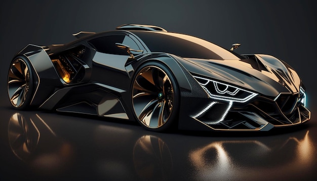 Sports car High speed Car futuristic carGenerative AI