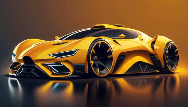 Sports car High speed Car futuristic carGenerative AI