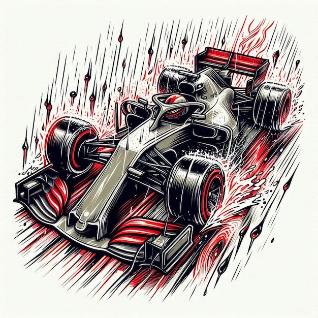 Sports Car Illustration T shirt design