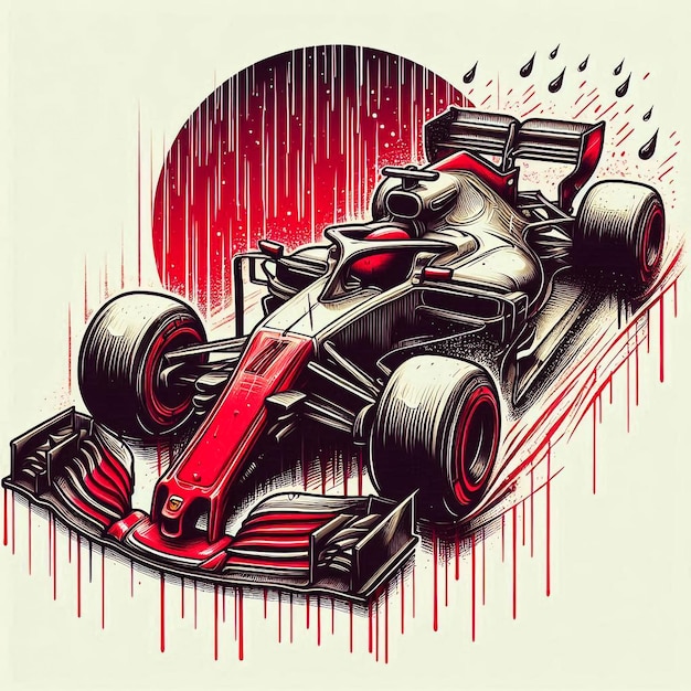 Sports Car Illustration T shirt design