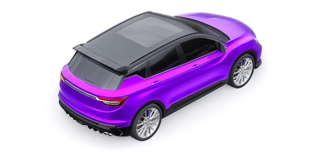 Sports compact car SUV 3d render illustrration