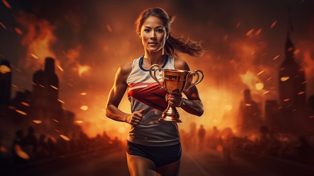 Sports Cup Victory Olympic Games generative ai