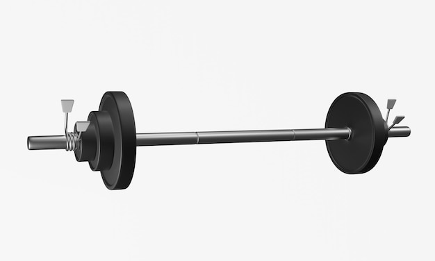 Sports equipment Press bar isolated on white Fitness and training 3d render