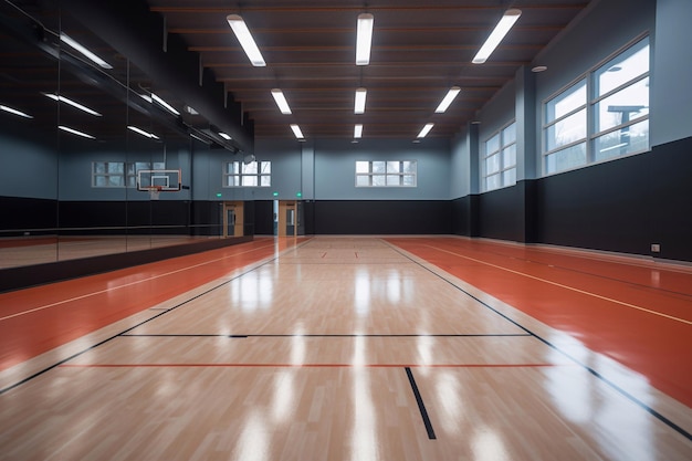 The sports hall is empty AI Generated